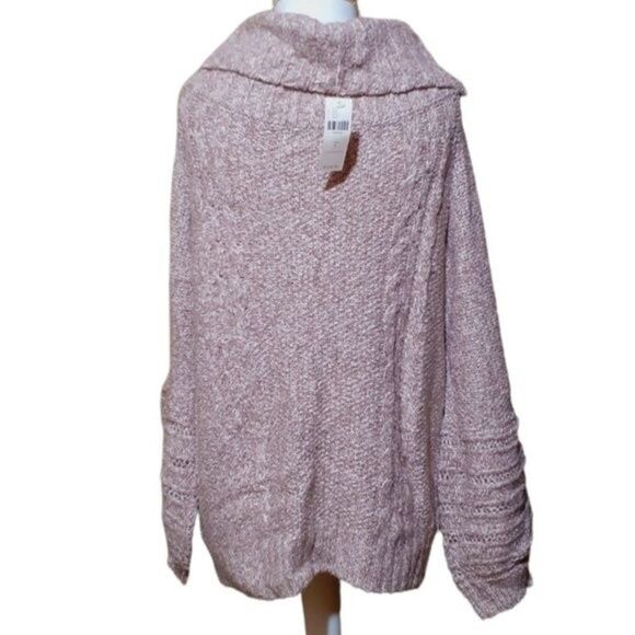 Sleeping on Snow Anthropologie Violet  Marled Off Shoulder Sweater Size Large - Picture 6 of 11